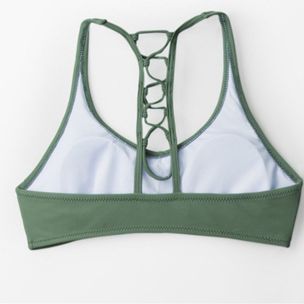 Green racerback bikini top - Picture 3 of 5